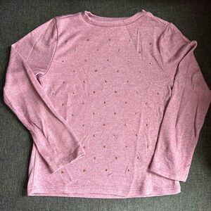 EUC JCrew Crewcuts super soft knit rhinestone tee